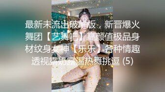 最新未流出破解版，新晋爆火舞团【艺舞吧】高颜值极品身材纹身女神【乐乐】各种情趣透视露奶露逼热舞挑逗 (5)