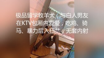 极品留学牧羊犬，与白人男友在KTV包厢内爱爱，吃鸡、骑马、暴力后入狂艹，无套内射！