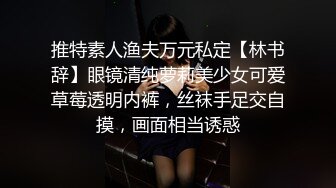 推特素人渔夫万元私定【林书辞】眼镜清纯萝莉美少女可爱草莓透明内裤，丝袜手足交自摸，画面相当诱惑